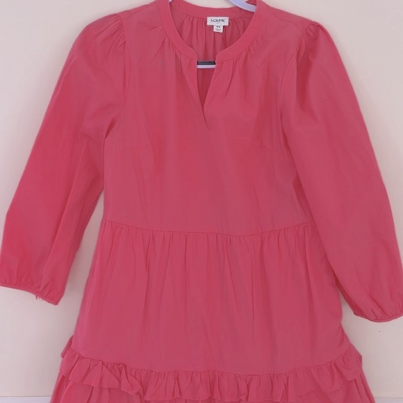 J. CREW Coral Tiered Ruffled Dress XS NWOT - Picture 5 of 12